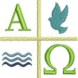 Stickdatei - Alpha Omega